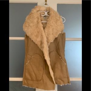Zara faux fur/leather vest